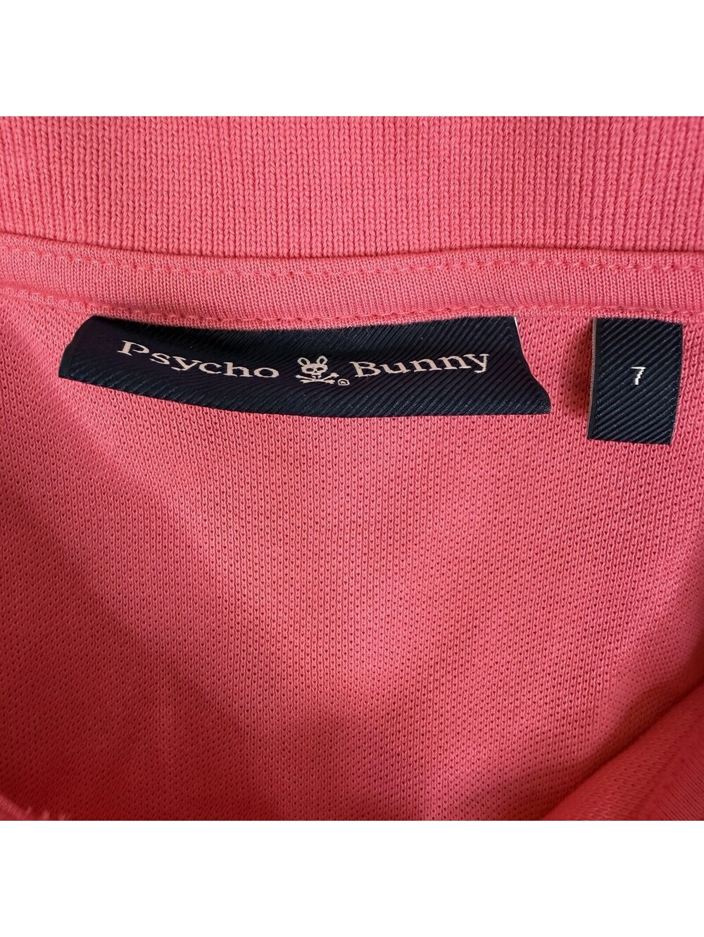 NWT Psycho Bunny Camellia Rose PIQUE Pima Cotton Polo Shirt Men's 7 XL PINK - Picture 8 of 11